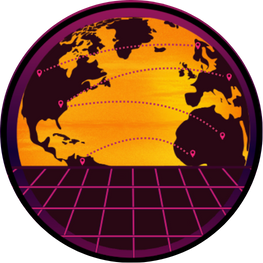 Outrun logo globe